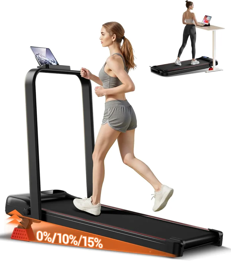 LONTEK 4-in-1 Walking Pad with 15% Incline
