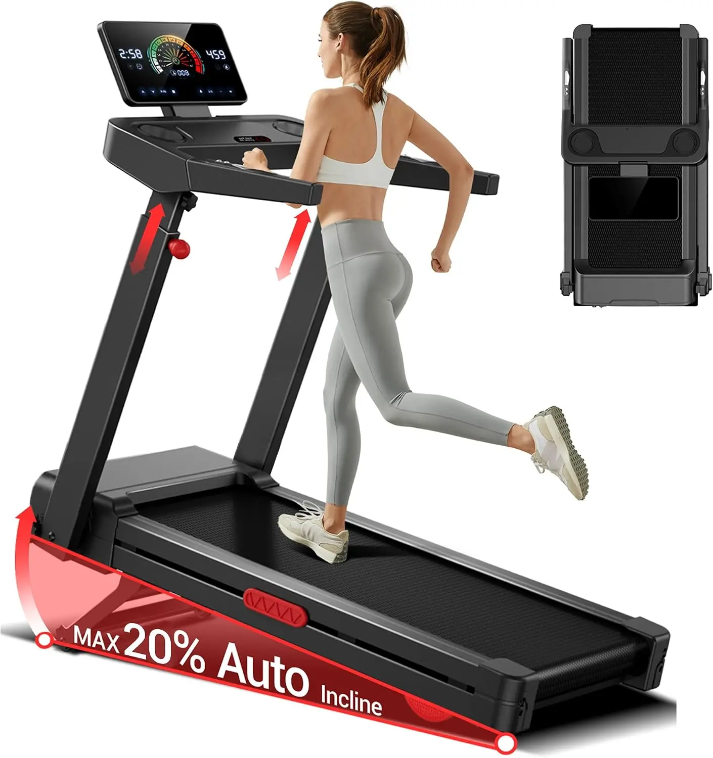 LONTEK Treadmill with 20% Incline
